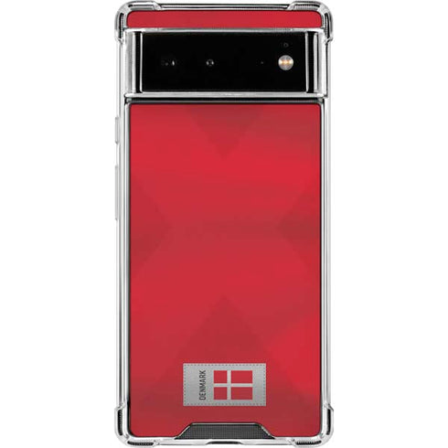 Denmark Soccer Flag Google Pixel 6 Clear Case